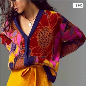 Farm Rio Tuileries Floral Cardigan